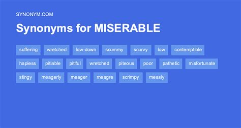 miserable synonym.